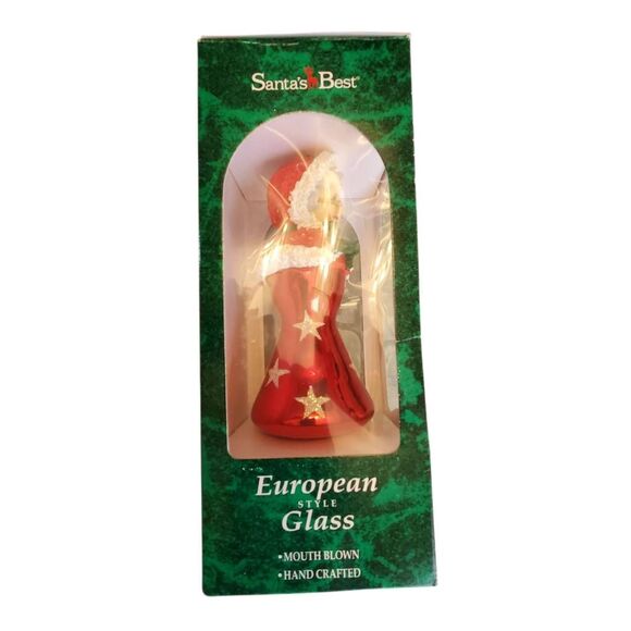 Vintage 1996 Santa's Best European style glass Mouth Blown Mrs Clause 7" Christm - Picture 3 of 7